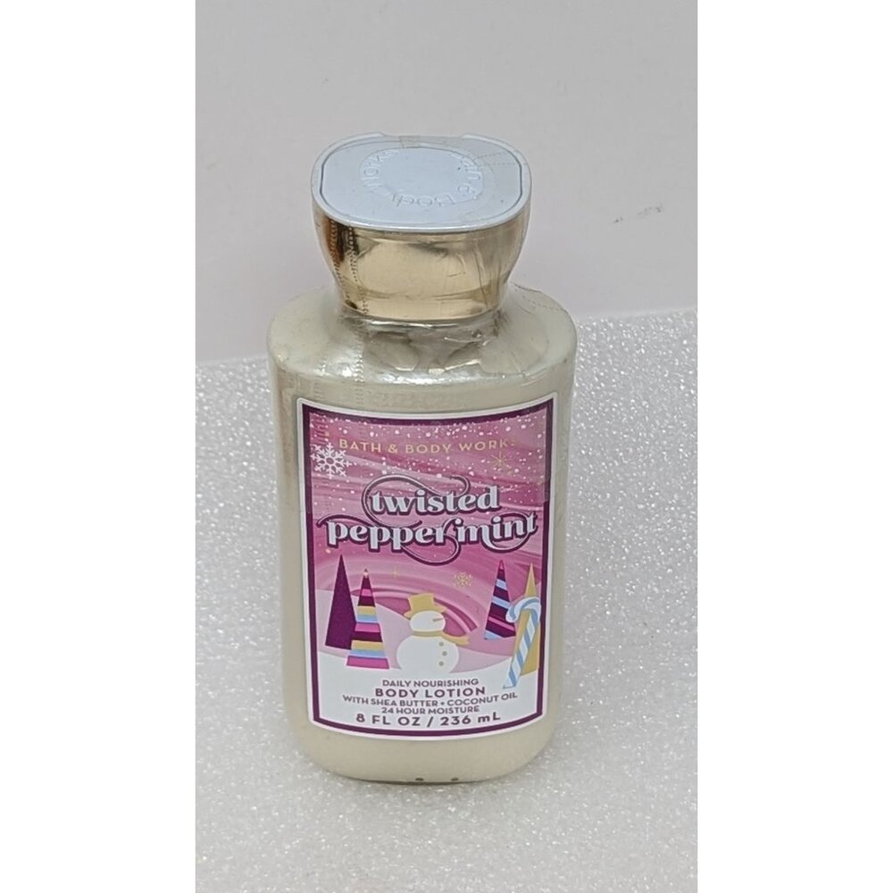 Bath & Body Works Twisted Peppermint Body Lotion 8 Fl Oz 236 mL Daily Nourishing